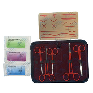 Kit de Práctica de Sutura Quirúrgica Apto Enterprises, Instrumentos Manuales de Acero Inoxidable con Certificación CE para Entrenamiento Médico Personalizado - Product Image 1