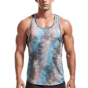 Débardeur de sport pour homme OEM, tricoté, écologique, séchage rapide, motif uni, pour l'entraînement en salle de sport - Product Image 1