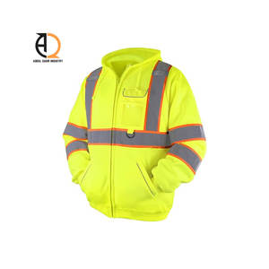 Veste de sécurité haute visibilité imperméable pour homme, fermeture éclair, réfléchissante, coupe-vent, vêtements de travail, utilisation en extérieur - Product Image 1