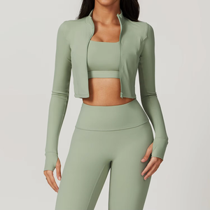 Conjuntos de Yoga para Mujer, Ropa Deportiva Personalizada, Diseño a Cuadros con Logotipo Frontal, 2 Piezas, Spandex/Nailon, Alta Calidad, Logotipo Personalizado - Product Image 6