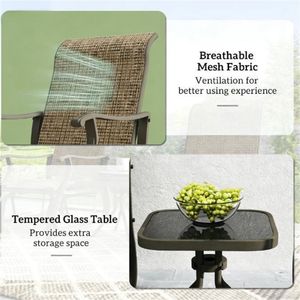 Set da Giardino Marrone Chiaro a 3 Pezzi: Sedia da Taverna e Arredamento da Esterno - Product Image 2