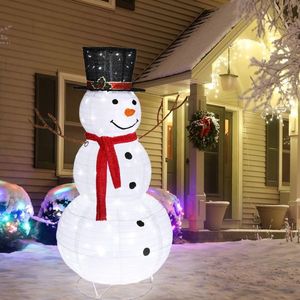 60*60*120cm 30.00V 3.60W Bonhomme de neige blanc en polaire pour jardin, décoration de Noël, remplace le produit 62175283, lumières de Noël - Product Image 4