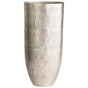 Vase à fleurs en aluminium de style luxueux avec texture métallique polie pour les thèmes de décoration intérieure haut de gamme - Product Image 1