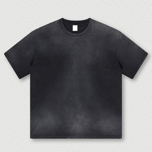 T-shirt en coton pour homme, style streetwear, personnalisé, 250 GSM, effet délavé vintage, t-shirt lourd, coupe ample, t-shirts vierges de haute qualité - Product Image 1