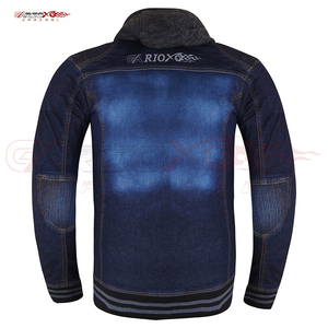 Wholesale Printed Sportswear Motorcycle Rider <b>Jacket</b> Men Biker Trend Stone Washed % Polyester CE Certified Armor Inserts - Product Image 2