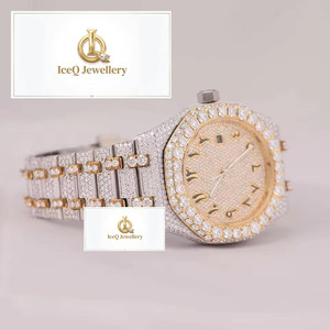 High Quality 925 Sterling Silver Moissanite Diamond Hip Hop Watch for Men Luxury Iced Out Brilliant Cut Stone Fashion Wristwatch - Product Image 5