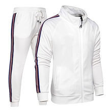 Ensemble de survêtement sportif pour hommes adultes, hiver, éco-responsable, uni, à capuche, personnalisé, pour l'entraînement athlétique, la gym, le fitness, vêtements de sport décontractés - Product Image 2