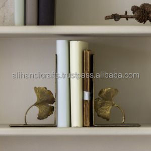 Triangle Brass <b>Bookends</b> 2Pcs Minimalist Metal Handicraft Traditional <b>Bookends</b> - Product Image 5