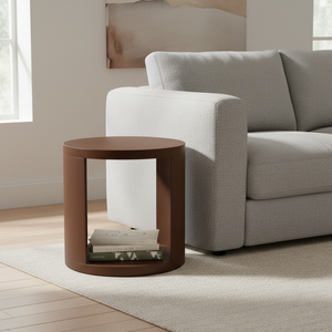 Table d'appoint décorative, table basse moderne en bois d'hévéa du Vietnam, MDF et placage de chêne, meuble décoratif pour salon - Product Image 3