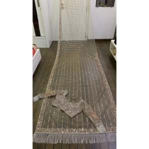 Saree de fête de créateur avec Dori et Zari en tenue de club - Product Image 1