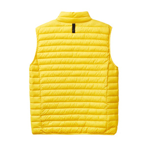 Best Choice High Quality Yellow Stand Collar Puffer Vest Zipper Closure Solid Color Windproof Casual Outerwear 100% Polyester - Product Image 2