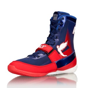 Zapatos de Boxeo Profesionales de Último Diseño en Blanco y Gris, Nuevo Modelo, Botas de Lucha Libre de Primera Calidad, Cuero Genuino, Ligeros - Product Image 2