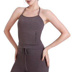 Débardeur court côtelé extensible personnalisé pour femme, couleur unie, coupe ajustée, sans couture, idéal pour le yoga et comme sous-vêtement d'été, vente en gros - Product Image 4
