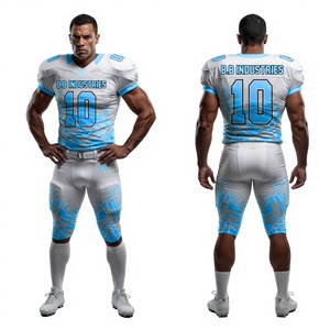 Uniformes de Fútbol Americano con Múltiples Diseños, Pantalones Cortos Estampados, Ligeros, que Absorben la Humedad, Ropa Deportiva para Equipos Adultos, Sublimación Personalizada OEM - Product Image 2
