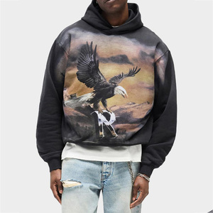 Men's <b>Custom</b> Screen Printing Pullover Hoodie Premium Cotton Fleece Casual Men's Sweatshirt With <b>Custom</b> Logo Supplier OEM - Product Image 1