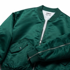 Blouson Bomber Rétro Homme en Polyester/Coton, Réversible Double Face, Col Montant, Coupe-Vent, Doublure Polaire, Hiver, Logo Frontal, Décontracté - Product Image 6