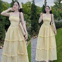 Robe longue décontractée et élégante pour femme, col polo, manches courtes, unie, taille naturelle, en soie lavable, idéale pour un look parfaitement décontracté.