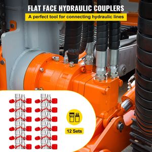Accoppiatore Idraulico Rapido per Skid Steer con Corpo da 1/2'' e 2 Coppie di Giunti Idraulici a Sgancio Rapido da 1/2'' NPT - Product Image 2