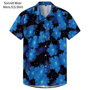 <b>Men</b> <b>Beach</b> Hawaiian Button <b>Shirt</b> Short Sleeve Summer Clothing - Product Image 2