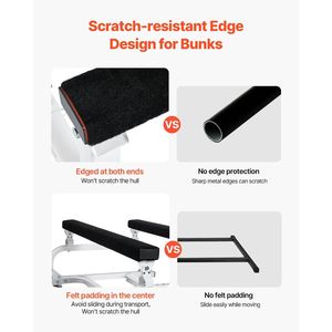 Carrello Regolabile per Moto d'Acqua con 4 Ruote, Capacità di Carico 1300 Libbre, per Spostamento Comodo di Moto d'Acqua - Product Image 6