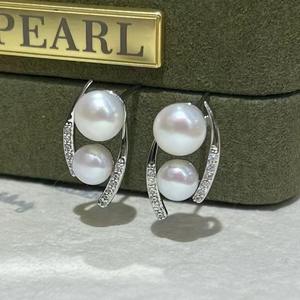 <b>Light</b> Luxury 9-10MM Natural Black Pearl Dangle Earrings Basic Flawless Japanese Style Pure Silver White <b>Butterfly</b> Basic Flawless - Product Image 5