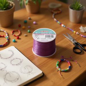 Filo di raso viola da 2,5 mm, 10 m per braccialetti e lavori manuali - Product Image 2