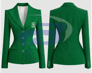 Blazer de bureau simple boutonnage Iota Phi Lambda, veste de travail formelle sur mesure de qualité supérieure, manteau professionnel pour femme - Product Image 2