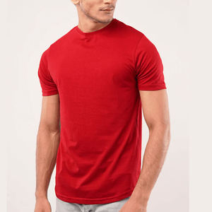 เสื้อยืดคอกลมแขนสั้นผู้ชาย ทรงปกติ สไตล์ลำลอง สีพื้น ผ้าถัก 100% ผ้าฝ้ายเจอร์ซีย์ - Product Image 5