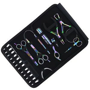 Kit d'outils pour extensions de cheveux, ensemble professionnel en métal pour l'installation et le retrait, avec ciseaux, peigne, pinces et accessoires, imperméable - Product Image 5