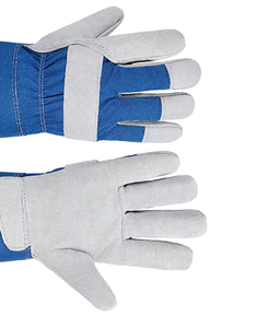 Emboson High Quality Custom Logo for Wholesale Cow Split <b>Warm</b> Leather Winter <b>Work</b> <b>Gloves</b> 2cm Thick Abrasion Resistant - Product Image 2