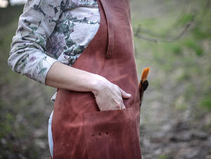 Delantal de Cocina de Cuero de Estilo Vintage, Cómodo y Duradero, con Costuras Reforzadas - Product Image 2