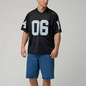 Vintage Style Oversized <b>Soccer</b> Jersey Custom Logo Football Shirt Breathable Athletic Team Uniform - Product Image 2