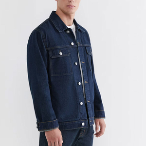 Vestes pour hommes grande taille respirantes en provenance du Pakistan, nouveau prix de gros personnalisé, deux poches, vestes en jean streetwear - Product Image 3