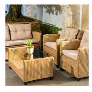 Vente d'usine Ensemble de meubles de patio sectionnels en osier Application extérieure Variété de formes Boîte en carton emballée fabriquée au Vietnam - Product Image 6