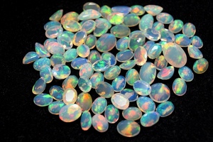 Valuable Ethiopian Opal Gemstone Loose Faceted Opal <b>Stone</b> Oval Shape <b>Gems</b> For Making Jewelry - Product Image 1