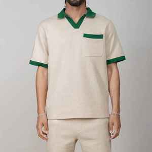 Conjunto de Camiseta Polo y Pantalones Cortos Personalizados para Hombre, Tejido de Punto, Ligero, Transpirable, Uniforme de Verano para Equipo, Ropa de Golf y Tenis - Product Image 3