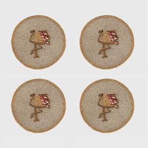 High Quality Handmade Glass Seed Beads Coaster Offering Durable Surface <b>Protection</b> And Unique Decorative <b>Table</b> Accent - Product Image 5