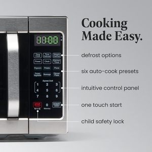 Microondas de encimera de 700 vatios, 0.7 Cu. Pies Horno Microondas con Iluminación LED y Bloqueo para Niños - Ideal para Apartamentos y Dormitorios - Product Image 3