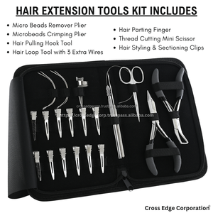 Kit d'outils d'extension de cheveux professionnels Mini ciseaux et crochet de traction Outil de coiffure et de sectionnement aux prix de gros - Product Image 2