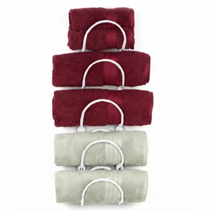 Porte-serviettes mural moderne pour serviettes enroulées, organisateur de rangement en métal pour salle de bain, support à serviettes peu encombrant pour la maison et l'hôtel - Product Image 1