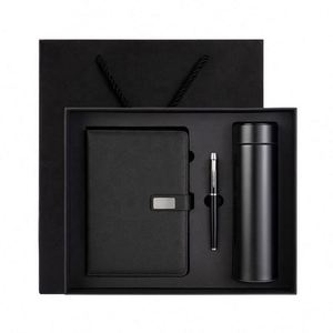 Custom Promotional Business Pu Leather Notebook Thermos Cup <b>Box</b> Luxury A5 Journal Corporate Gift Set With Water Bottle - Product Image 2