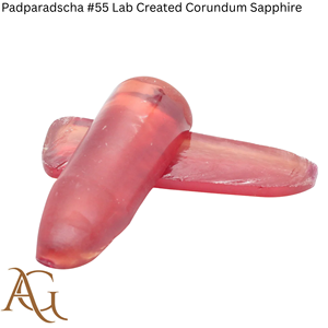 Padparadscha # 55 bolas de zafiro de corindón cultivado en laboratorio, sintético, de fusión por llama, gema simulada para corte lapidario - Product Image 2