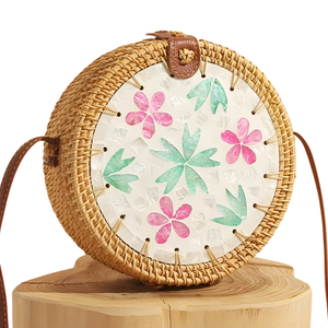 Sac de plage en rotin à bandoulière, sac d'été en rotin, nacre, vente en gros directe usine, prix compétitifs, taille personnalisable - Product Image 1