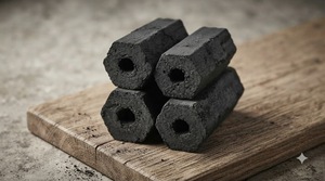 Briquetas de Carbón de Cáscara de Coco Ecológicas, Forma Hexagonal, Bajo Humo, Baja Ceniza, Carbón para Parrilla - Product Image 5