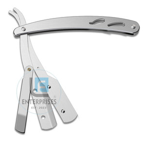 Nouvelle Conception Rasoirs Droits Professionnels en Acier Inoxydable et Bois de Haute Qualité Réutilisables Durables Vente en Gros Prix Bas - Product Image 2