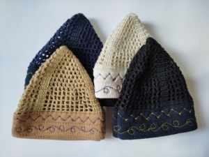 Gorros Kufi Musulmanes Tejidos a Mano con Banda para Hombre, Uso Diario, Casual, 100% Algodón, Ecológicos, Ajustables, Transpirables, Exportación desde BD - Product Image 4