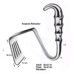 Retractor de Escápula Davidson de Alta Calidad, 75x90mm, Herramienta Quirúrgica Ortopédica de Acero Inoxidable, Instrumento Médico para Uso Hospitalario - Product Image 2