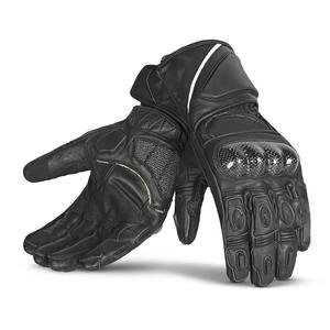 Guantes de Carreras SAAR INDUSTRIES Unisex de Cuero Vacuno Genuino con Pantalla Táctil, Impermeables, Antideslizantes, Transpirables, con Cierre de Gancho y Bucle en los Dedos - Product Image 1