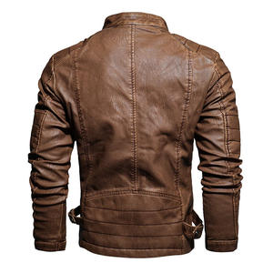 Blouson Moto Homme en Cuir PU Brodé, Coupe Slim, avec Poches Zippées – Tendance Hiver Automne – Nouvelle Collection – Meilleures Ventes - Product Image 2
