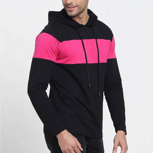 Sudadera con Capucha para Hombre, Diseño Color Block, Corte Regular, Transpirable, Tejido de Poliéster, Estilo Casual para Otoño - Product Image 1